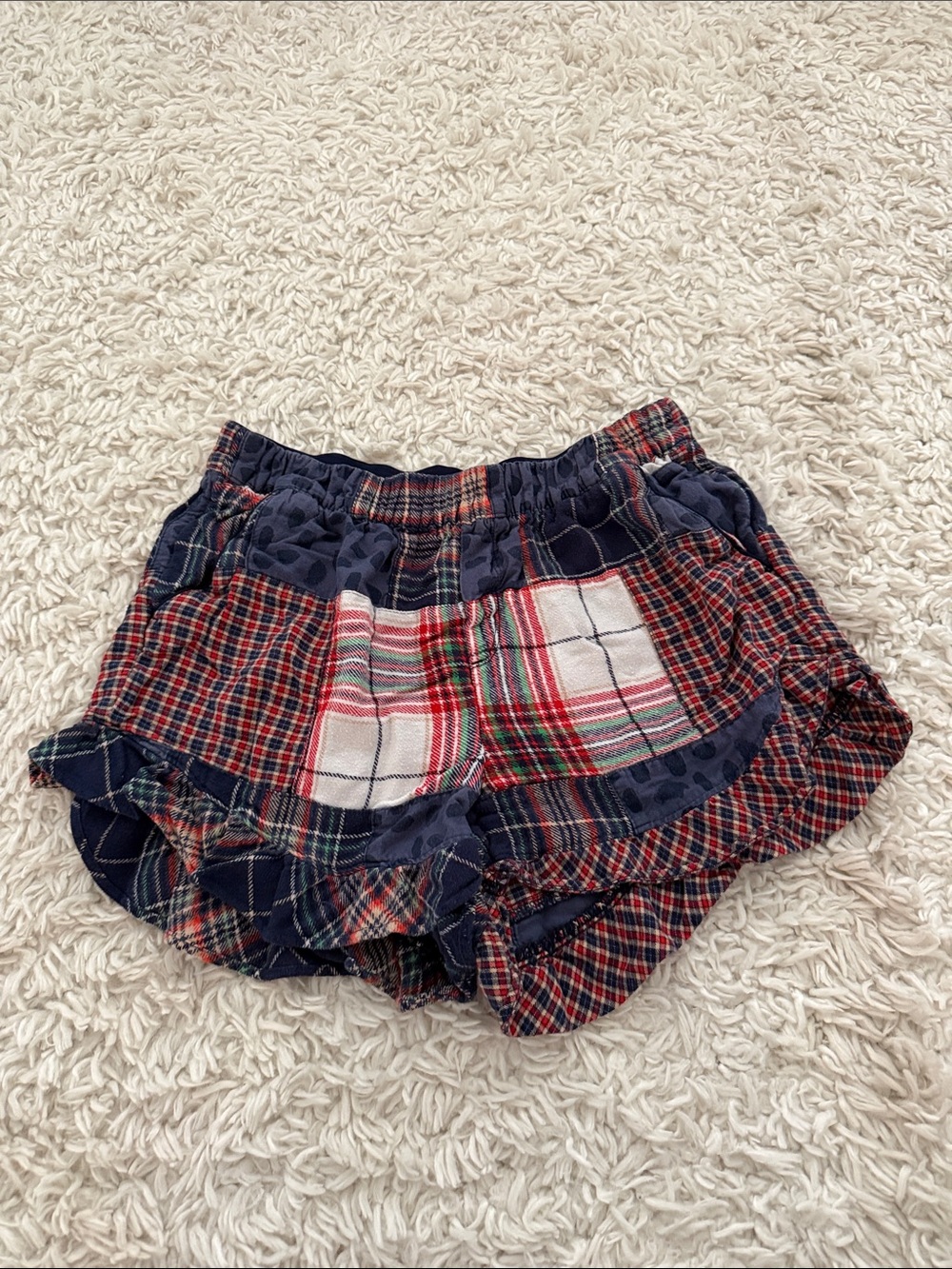 Aerie Plaid Patchwork Pajama Shorts